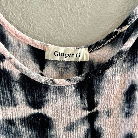 Women’s Ginger G Pink & Black Tie Dye Dress. Size Medium - Picture 3 of 5